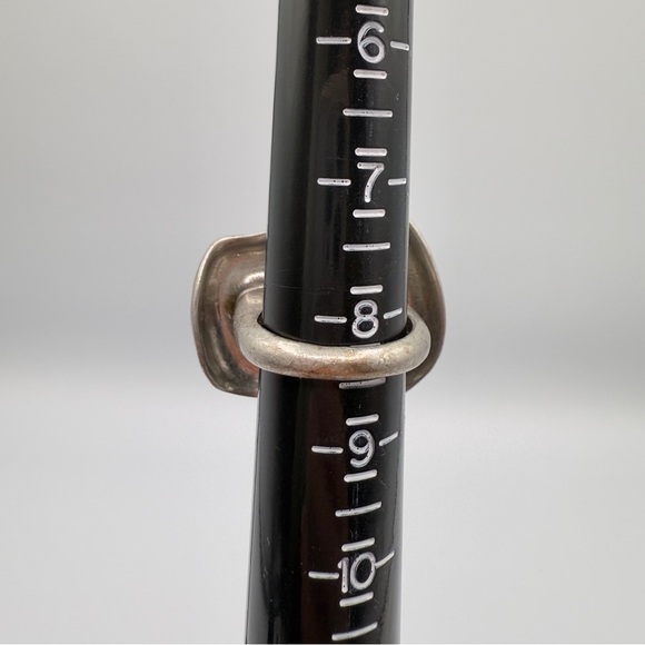 Modernist Abstract Silver Tone Ring - Picture 10 of 14